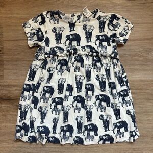 Kate Quinn off white navy elephant dress Size 18-24M